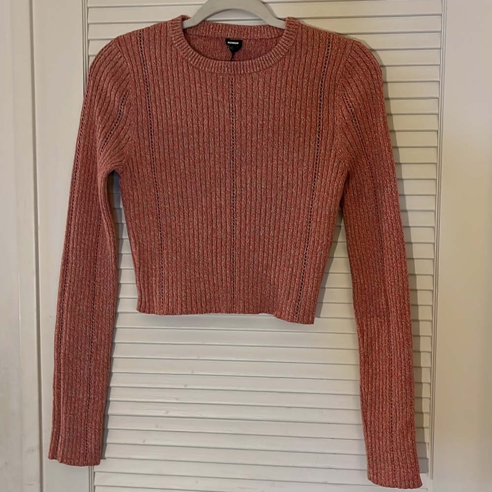 MONROW Ribbed Knit Sweater Size M - Picture 2 of 7